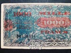 TRES RARE sans série n°34176014.1000frs avec DRAPEAU au DOS