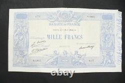 Très Joli Billet 1000 Francs Bleu &rose 04 Aout 1926 Alph. N. 2615 Rare