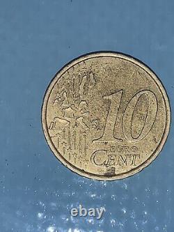 Très Rare! 10 Centimes Grèce 2002(F)Dans L'étoile Du Dessous De La Dates