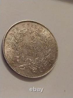 Tres Rare 2 Francs Ceres 1850 A Superbe Etat