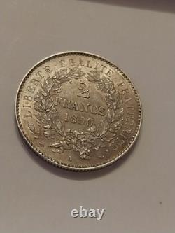 Tres Rare 2 Francs Ceres 1850 A Superbe Etat