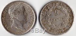 Tres Rare 2 Francs Napoleon Empereur Argent 1813 D @ Lyon @ Qualite @ Rare Top