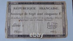 Tres Rare Assignat 750 Francs Serie 2