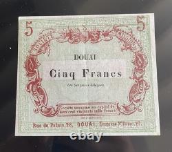 Très Rare! Billet 5 Francs 1870 Société D'Emission De Douai. Non Émis