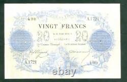 Très Rare Billet De 20f Chazal De 1873 Tb