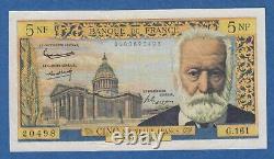 Très Rare Billet De 5 Nouveaux Francs Victor Hugo Du 5-11-1965 Ttb