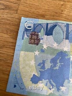 Très Rare Billet fauté 20 euros Surchargé bande Brillante Et Couleur Bleu