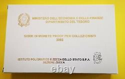 Très Rare Coffret BE PROOF Italie 2003 avec Certificat d'authenticité