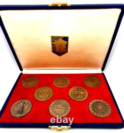 Trés Rare Commémoration Du Serment De Koufra Coffret 8 Médailles 1941