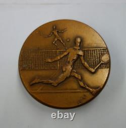 Tres Rare Et Ancienne Medaille En Forme De Balle De Tennis Poid 350 Gr Diam 68mm