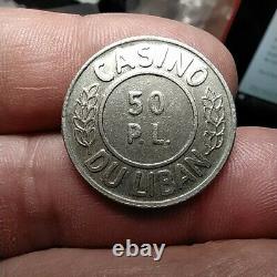 Très Rare Jeton Casino Du Liban 50 Piastres