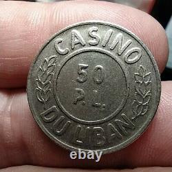 Très Rare Jeton Casino Du Liban 50 Piastres