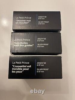 Très Rare! Lot des 3 X Coffret 10 Euros 2015 Argent Le Petit Prince