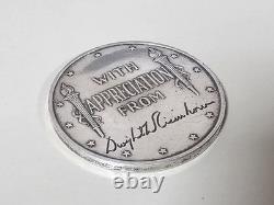 Tres Rare Médaille De Reconnaissance Dwight D Eisenhower 38 mm