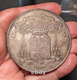 Très Rare Médaille En Argent De Fulbert Archevêque De Besançon Anna Maire 1901