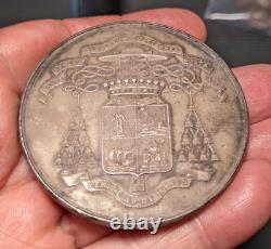 Très Rare Médaille En Argent De Fulbert Archevêque De Besançon Anna Maire 1901