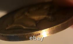 Très Rare Médaille en argent doré Napoléon III par BARRE, NON ATTRIBUEE! SUP