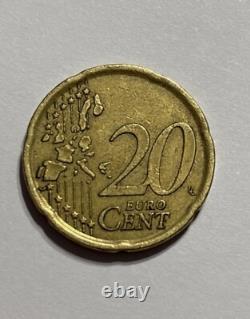 Très Rare, Pièce de 20 centimes d'euro, Espagne M (Cervantès), 1999