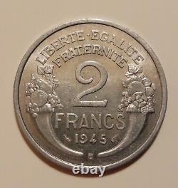 Tres Rare Superbe 2 Francs Morlon 1945 B / France