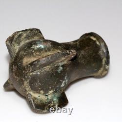 Tres Rare Tête De Masse Médiévale En Bronze Vers 1400 Ad Intacte 729
