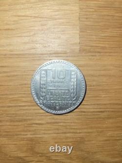 Tres Rare Tres Bon Etat Piece 10 Francs P. Turin 1946, Grosse Tete, Rameaux Long