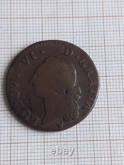 Très Rare Variété Sol à l'écu 1791. I. LIMOGES (avec 2 Points Sous le D)