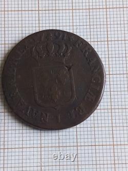 Très Rare Variété Sol à l'écu 1791. I. LIMOGES (avec 2 Points Sous le D)