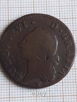 Très Rare Variété Sol à l'écu 1791. I. LIMOGES (avec 2 Points Sous le D)