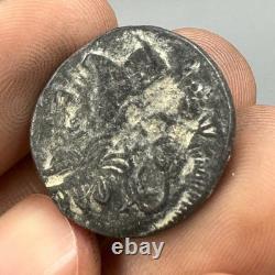 Très ancienne rare pièce de monnaie romaine grecque Athènes hibou Athéna