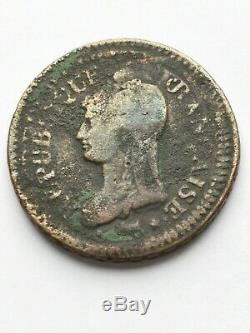 Très rare 1 décime dupré l'an 5 A, portrait de marianne de la 5 centimes dupré