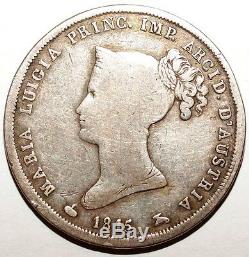 Tres rare 2 Lire Italie Parme 1815 argent tirage 22,125 (W210)