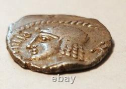 Très rare! Denier Gaulois Belenoc au temple, argent, Celtic coin DT2658