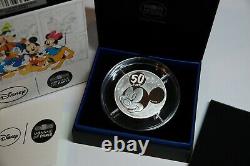 Très rare Mickey 90 ans 50 Euros Be proof France Argent 5 Oz monnaie de Paris