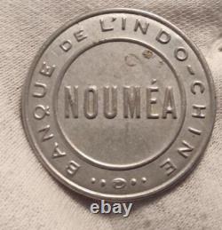 Très rare Nouvelle-Calédonie Timbre-monnaie de 50 Centimes 1922