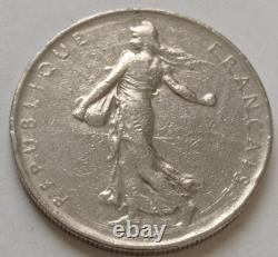 Très rare Pièce de 1 Franc RF Semeuse de 1961 SPL cercles int. Revers & avers