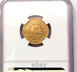 Très rare et superbe pièce de 20 francs or 1812 Rome Napoleon I NGC AU53 qualité