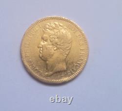 Très rare et superbe pièce de 20 francs or 1830 A Louis Philippe tranche creux