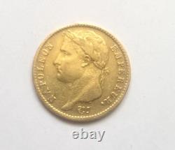 Très rare et très belle pièce de 20 francs or 1809 M Napoleon I