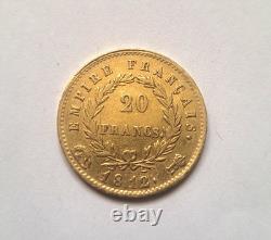 Très rare et très belle pièce de 20 francs or 1812 Rome Napoleon I