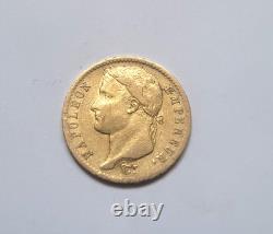 Très rare et très belle pièce de 20 francs or 1813 R Napoleon I Rome