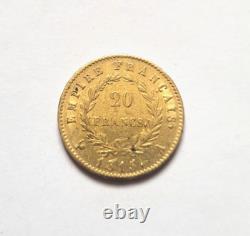 Très rare et très belle pièce de 20 francs or 1815 A Napoleon I cent jours