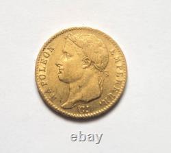 Très rare et très belle pièce de 20 francs or 1815 A Napoleon I cent jours