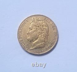 Très rare et très belle pièce de 20 francs or 1845 W Louis Philippe qualité