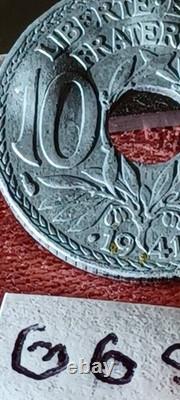 Très rare pièce de 10 ct de 1941 avec défauts, voir descriptif, n° 669
