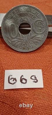 Très rare pièce de 10 ct de 1941 avec défauts, voir descriptif, n° 669