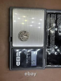 Très rare pièce de monnaie grecque ancienne en argent avec deux visages de ro