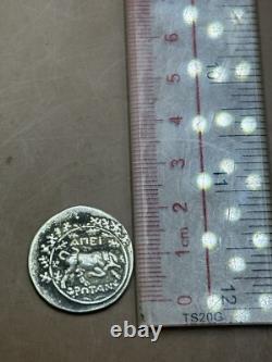 Très rare pièce de monnaie grecque ancienne en argent avec deux visages de ro