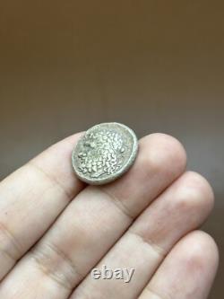 Très rare pièce de monnaie grecque ancienne en argent avec image roi