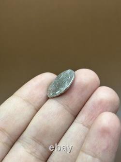 Très rare pièce de monnaie grecque ancienne enduite d'argent avec image