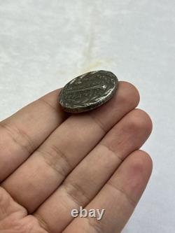 Très rare pièce de monnaie grecque ancienne rare image reine enduit d'argent